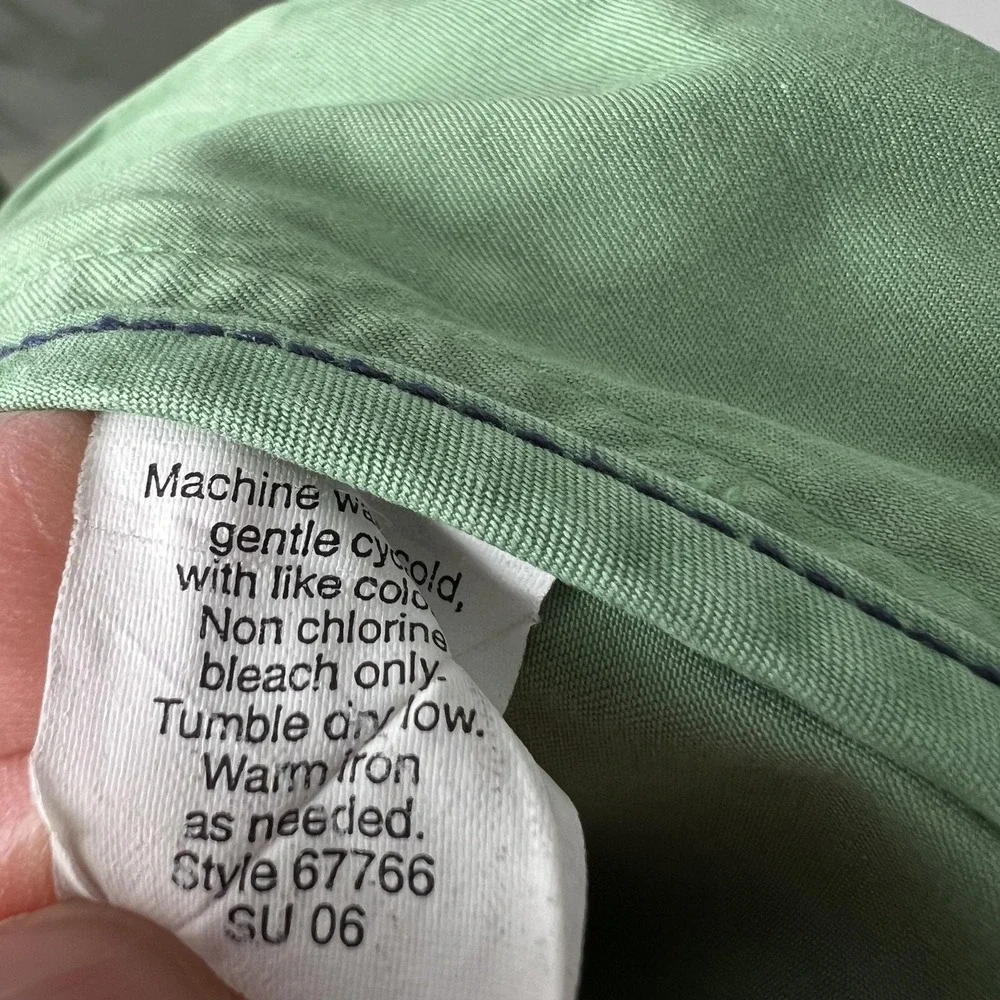 Vintage Y2K J Crew Pants Mens 36x30 Green Chino Straight Leg Classic Golf Preppy